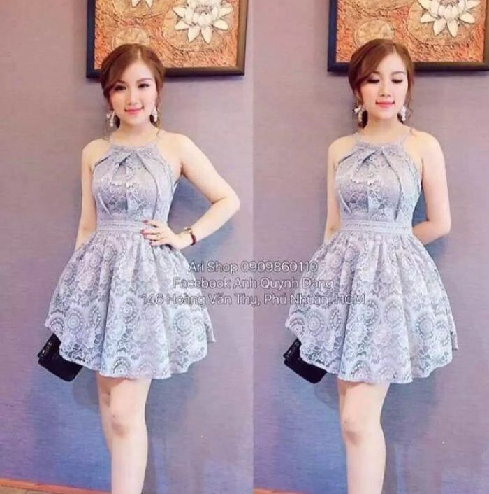 đầm cổ yếm (có quần)