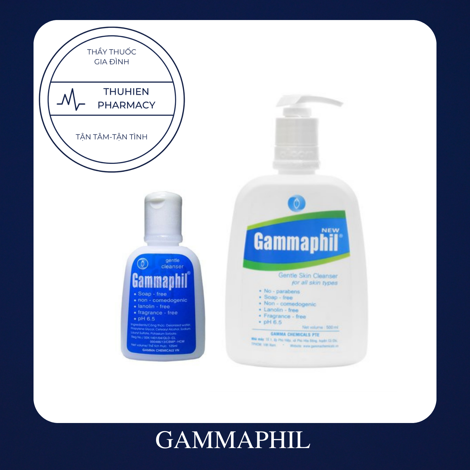 Sữa rửa mặt Gammaphil - Giúp loại bỏ chất nhờn, tẩy sạch bụi bẩn, dịu da, giữ ẩm, ngừa mụn trứng cá