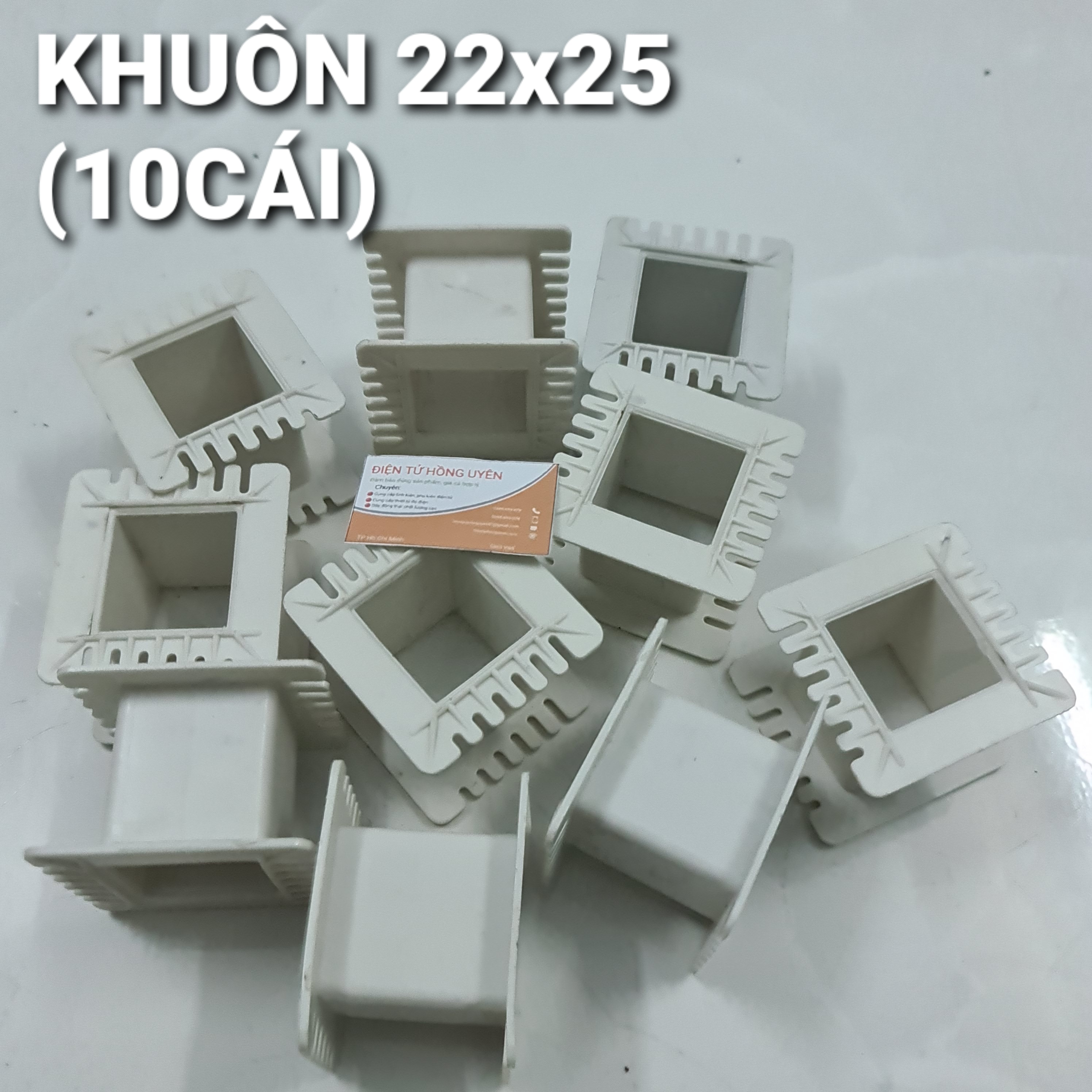Khuôn nhựa quấn biến áp 22x25 (10 chiếc). Khuôn nhựa dày quấn biến áp kích cơ. Quấn biến áp thường 220v. Khuôn biến áp chống cháy dây đồng. Khuôn nhựa 2,2x2,5