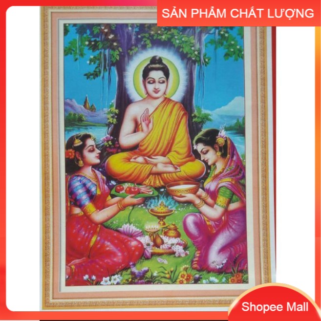 Tranh thêu chữ thập Thích ca mâu ni phật A1047 kích thước 51*70cm