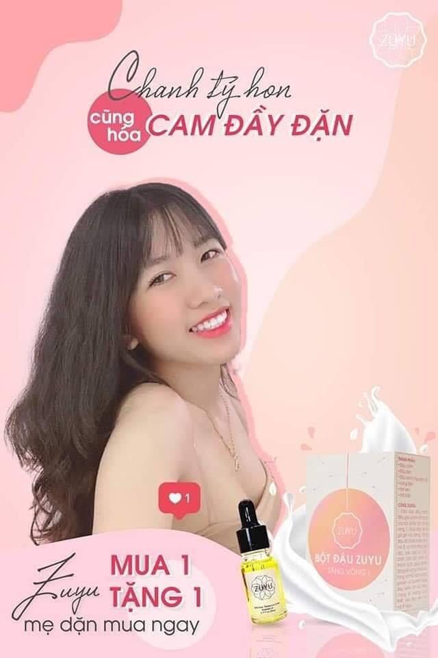 Bột đậu zuyu tăng vòng 1 + tinh dầu massage + thước dây