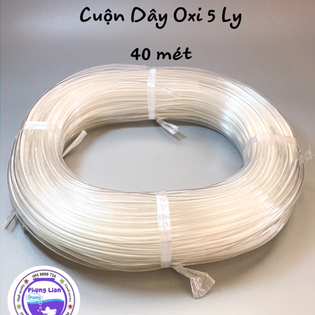 Cuộn dây oxi 5 li 40 mét dành cho máy sủi sục khí hồ cá