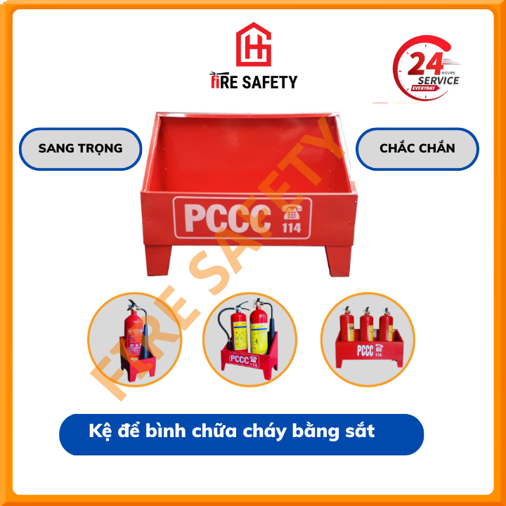 Kệ để bình chữa cháy , chất liệu thép sơn tĩnh điện dùng cho bình F4 , F8 , MT3 , MT5 , sang trọng và chuyên nghiệp