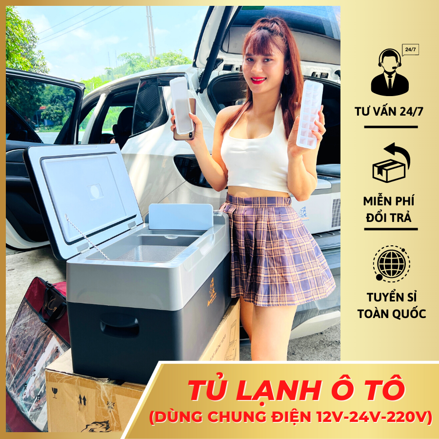 Tủ Lạnh ô tô dùng chung điện 12v,24v chính hãng Alpicool dung tích từ 15lít đến 22 lít