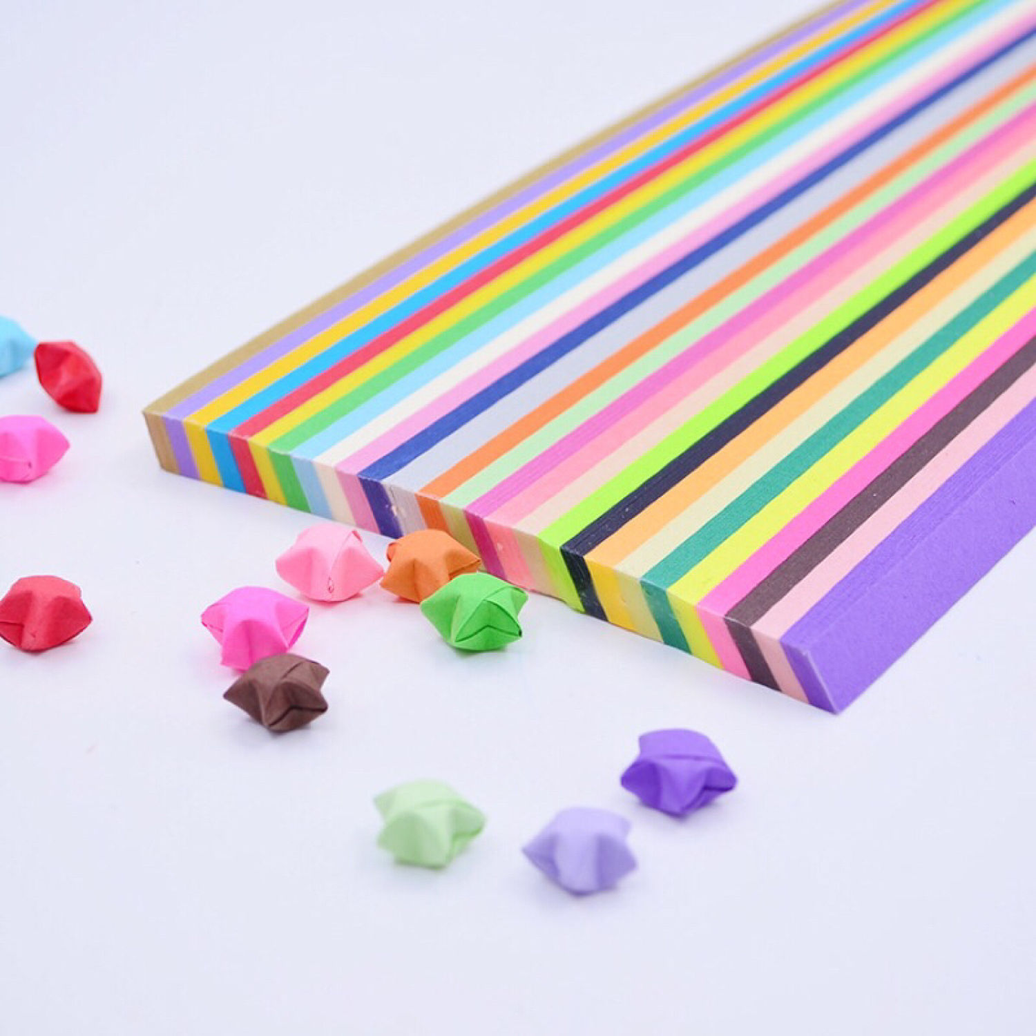 Giấy gấp sao, giấy gấp origami ngôi sao nhiều màu trang trí cực xinh