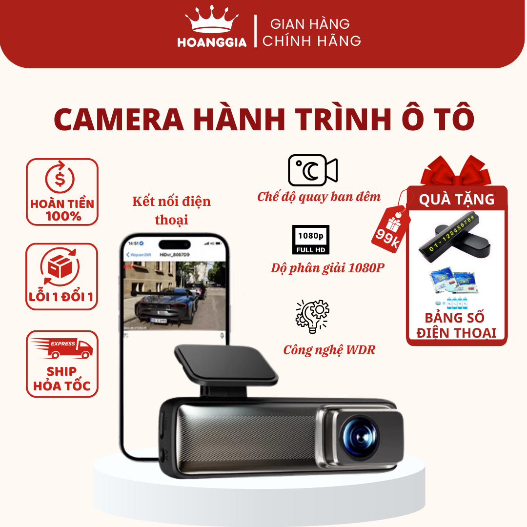 Camera hành trình V8 V9 ONTEKCO Carcenter Full HD 1080P kết nối WIFI với điện thoại và màn android ô tô LỖI 1 ĐỔI 1 TRONG 3 NGÀY BẢO HÀNH 12 THÁNG