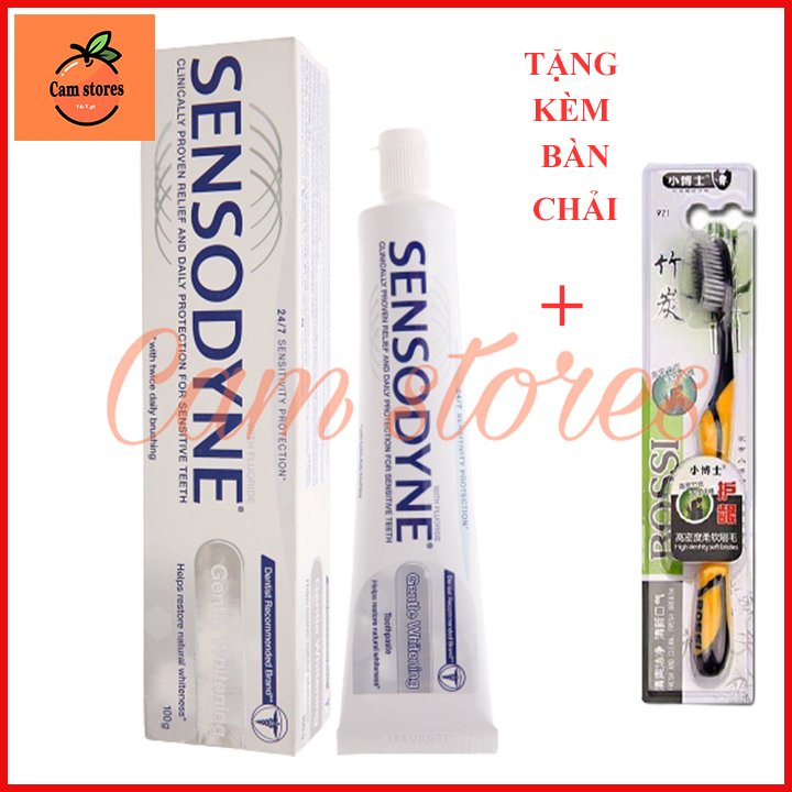 Combo 1 tuýp kem đánh răng Sensodyne tặng kèm 1 bàn chải đánh răng