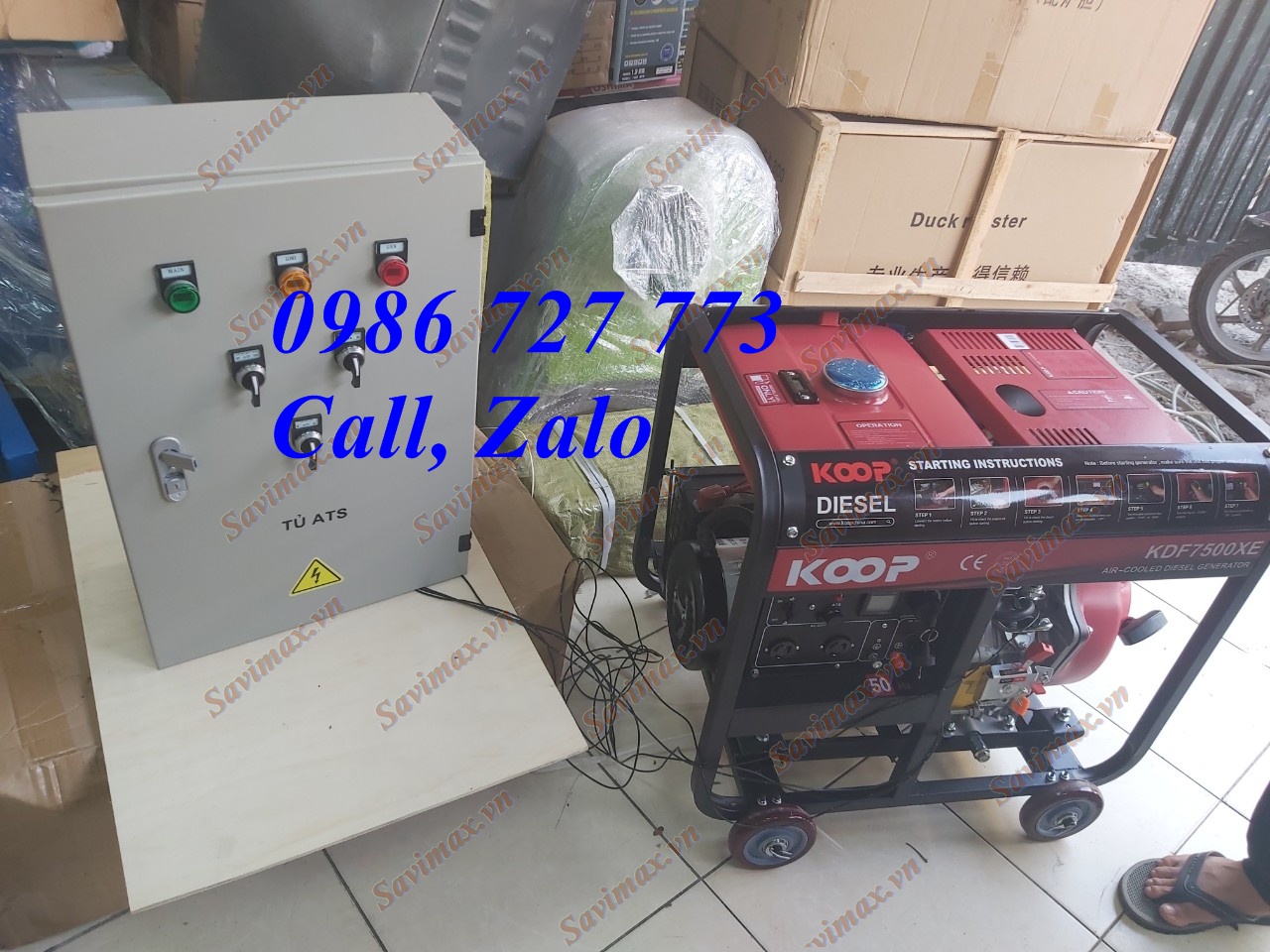 Máy phát điện dầu 5kw koop kdf7500xe