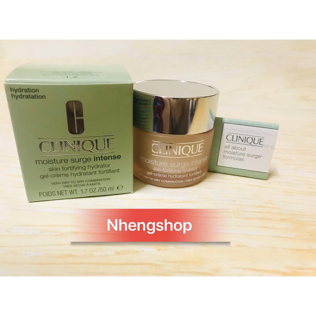 [50ml] Clinique kem dưỡng ẩm da khô Moisture Surge Intense, chất lượng đảm bảo an toàn đến sức khỏe người sử dụng, cam kết hàng đúng mô tả