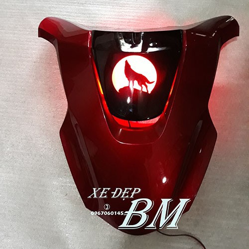 mặt nạ xe sh màu đỏ độ led