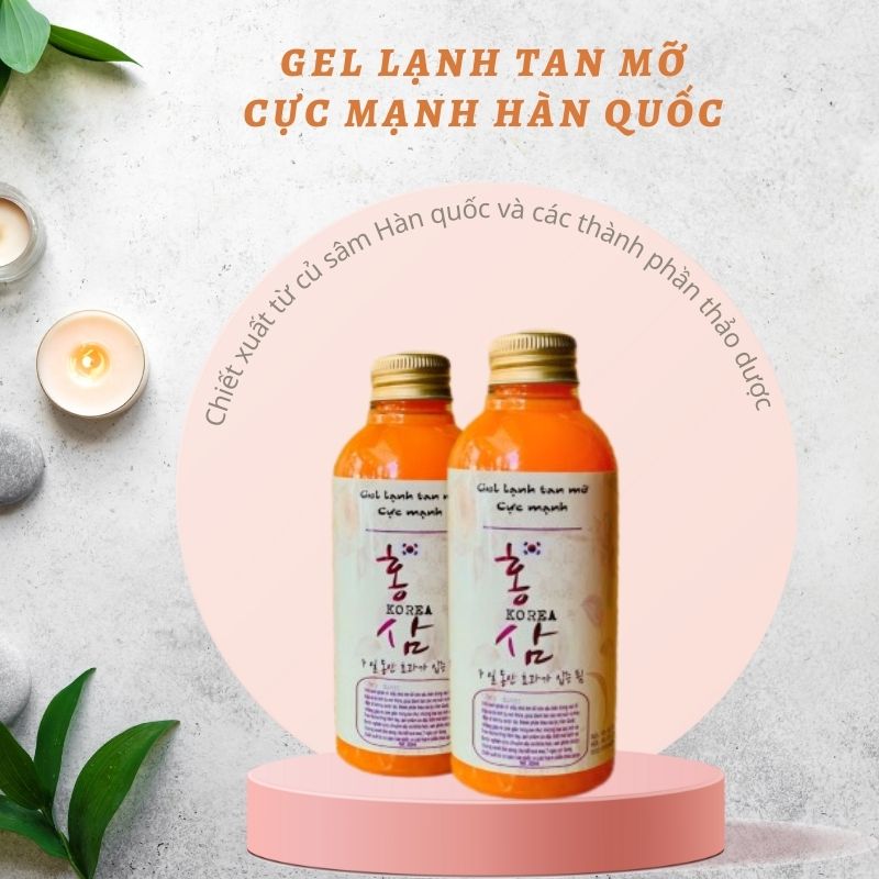 Combo 2 Chai Gel Lạnh Tan Mỡ Hàn Quốc Cực Mạnh Hiệu Quả Cho Vùng Đùi, Bụng Và Bắp Tay Gel Tan Mỡ Hàn Quốc 300ml