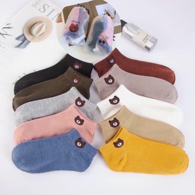 [HCM][HOT HOT]Set 10 đôi tất vớ HÀN QUỐC thể thao bằng cotton polyester cao cấp mix 10 màu cực xinh