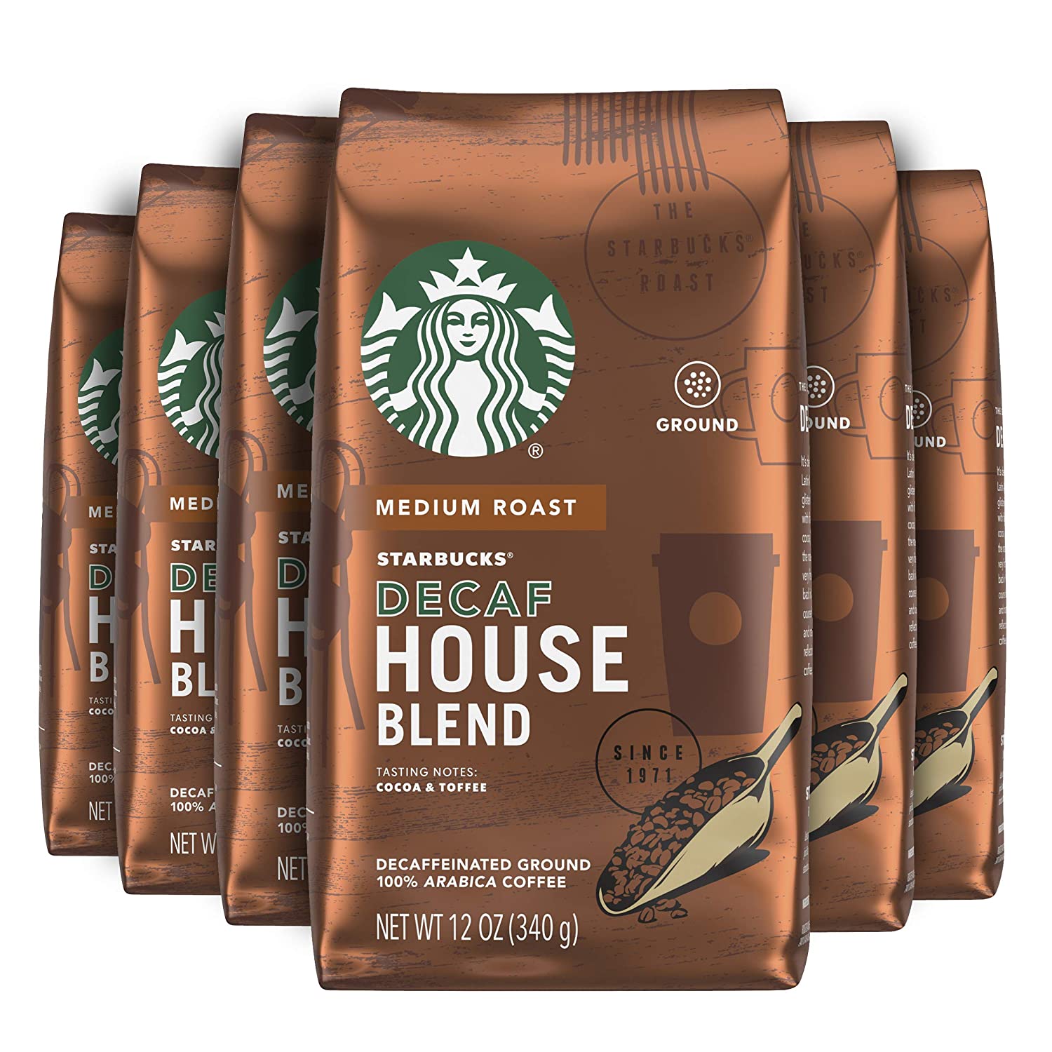 Starbucks decaf house blend , 100% arabica , 340g
