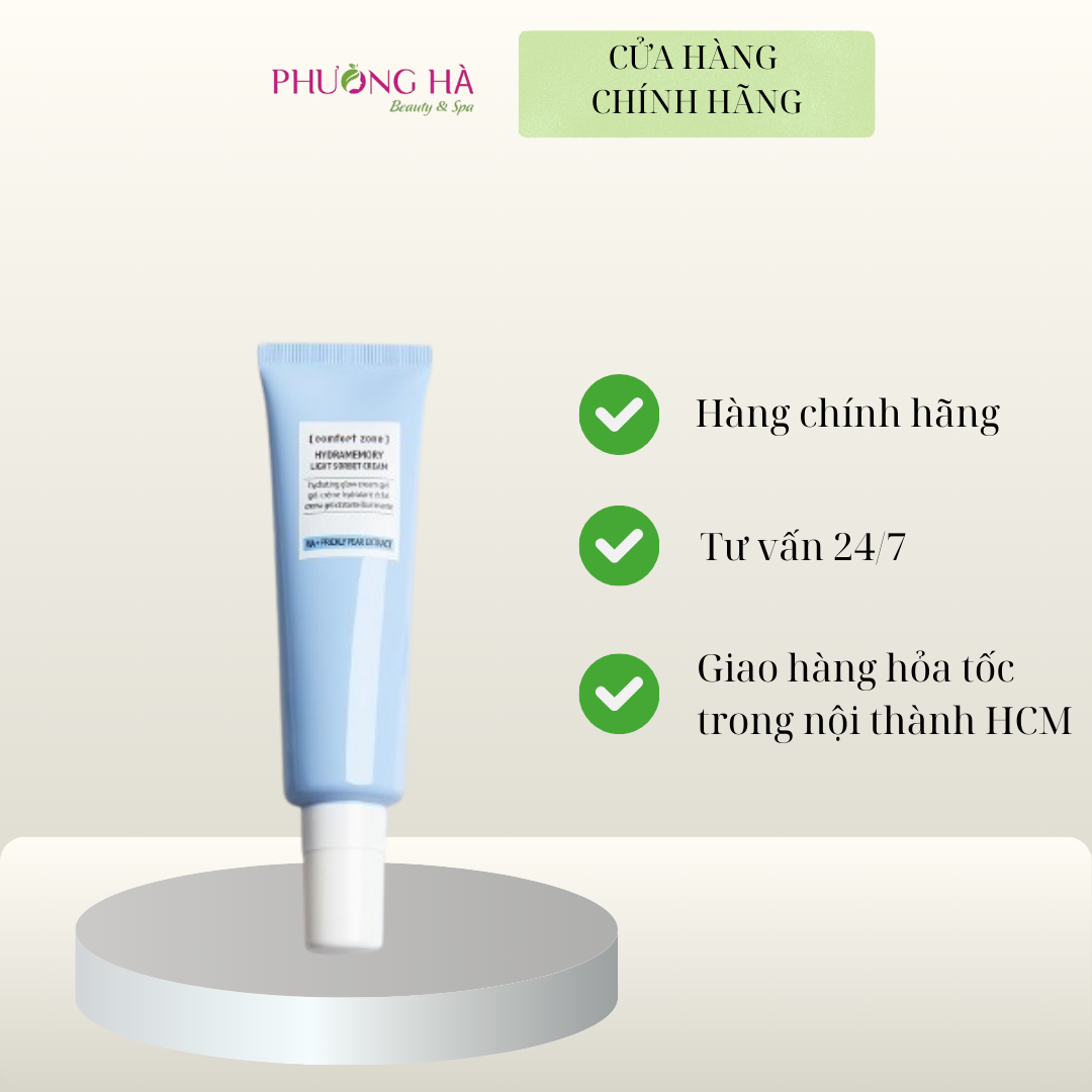 Kem Gel Cấp Ẩm Căng Bóng Da [ comfort zone ] HYDRAMEMORY Light Sorbet Cream 60ml