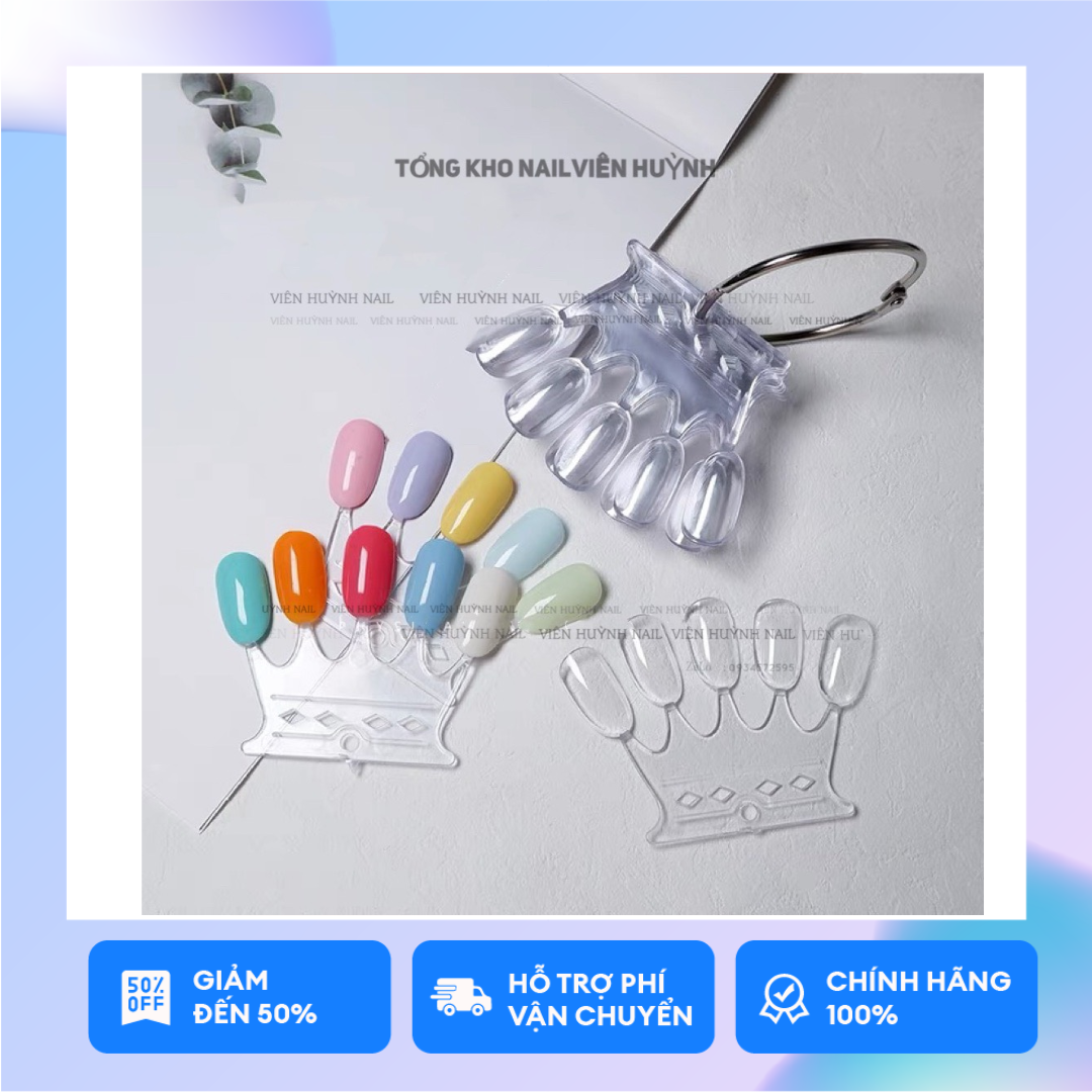 Móng vương miện làm mẫu , tập sơn, trưng bày mẫu - set 50 móng