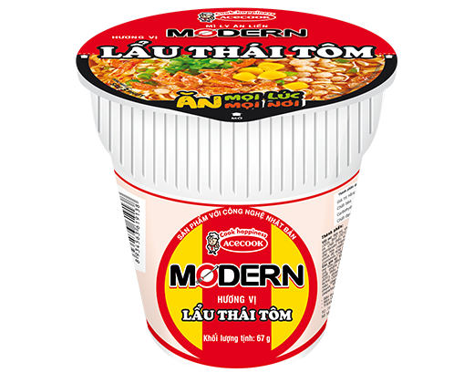 Mì Ly Modern vị Lẩu Thái Tôm 67 gram ly