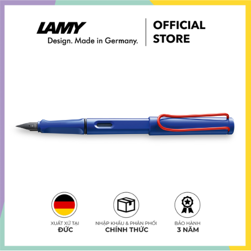 Bút máy Lamy Safari 014 FP Blue/Red clip Special Edition