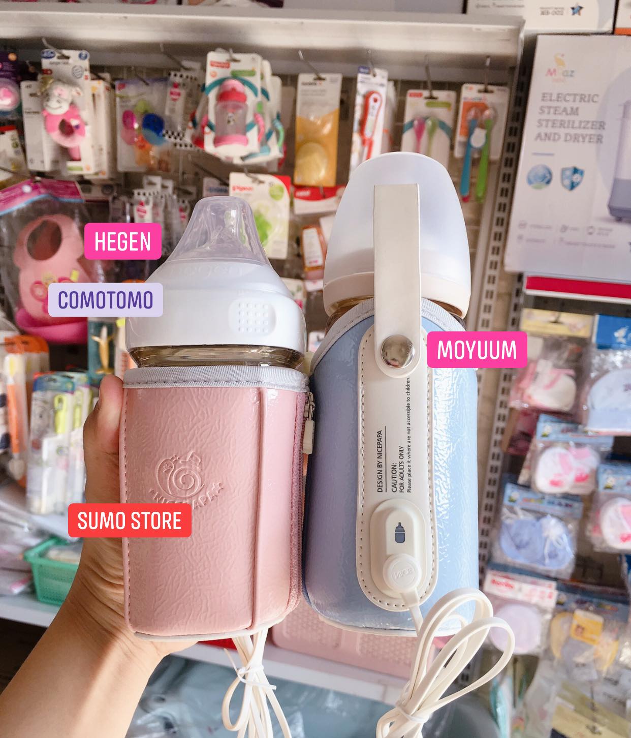 [Mẫu mới 2021] Túi giữ nhiệt bình sữa Nice Papa cho bình cổ rộng hegen, avent