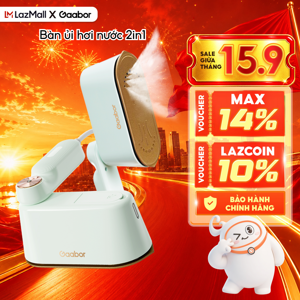 Bàn ủi hơi nước cầm tay gấp gọn Gaabor HM-M01A làm nóng nhanh 2 chế độ là nước và là khô tiện lợi - Bảo hành 12 tháng 1 đổi 1