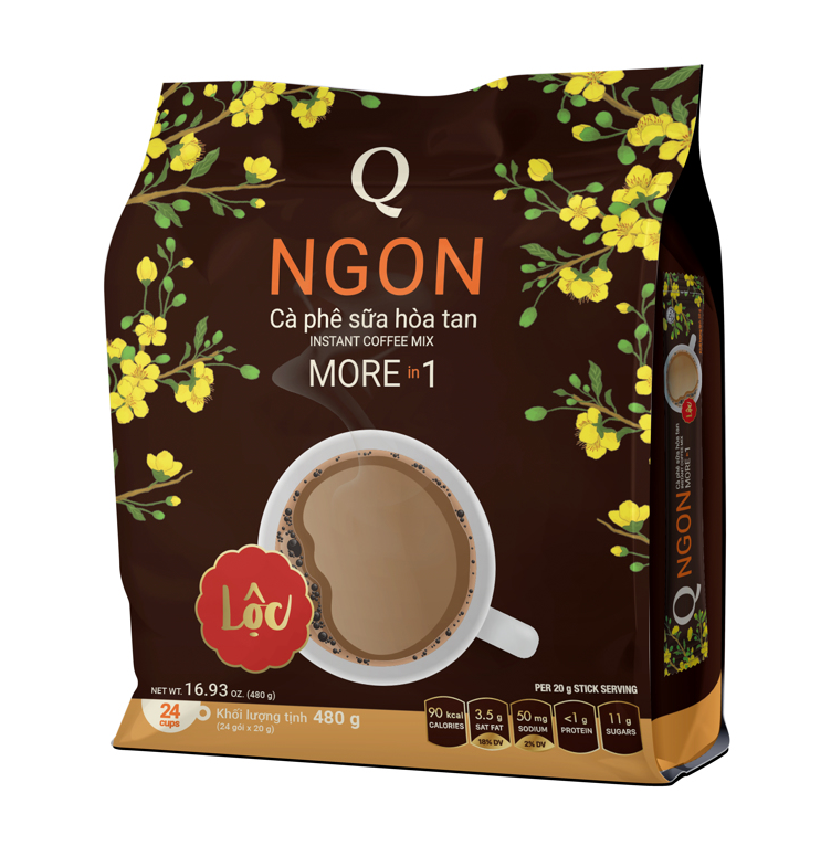 Combo 2 bịch cà phê hòa tan 3in1 ngon bịch 24 gói