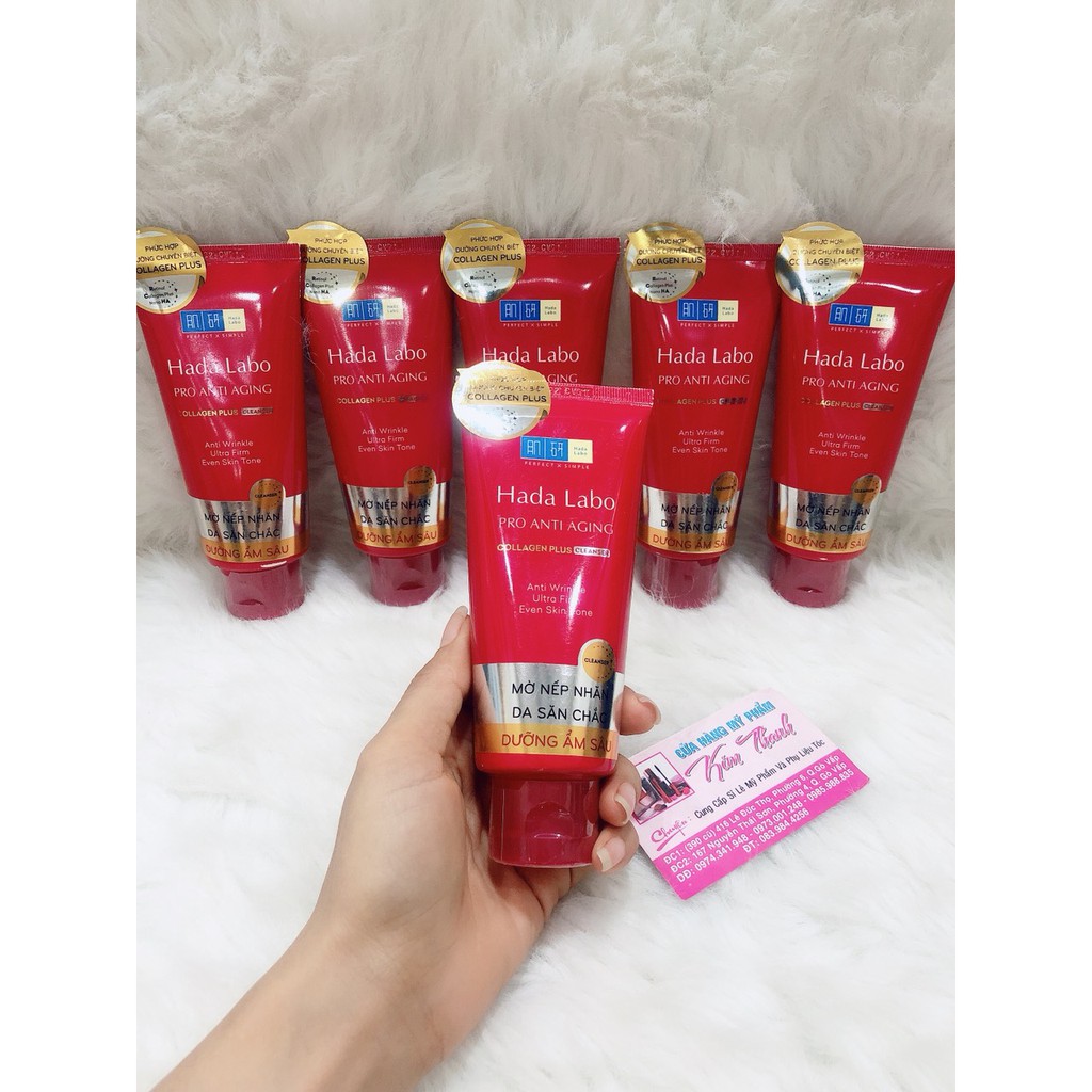 Kem Rửa Mặt Dưỡng Chuyên Biệt Chống Lão Hóa Hada Labo Pro Anti Aging Collagen Plus Cleanser (80g)
