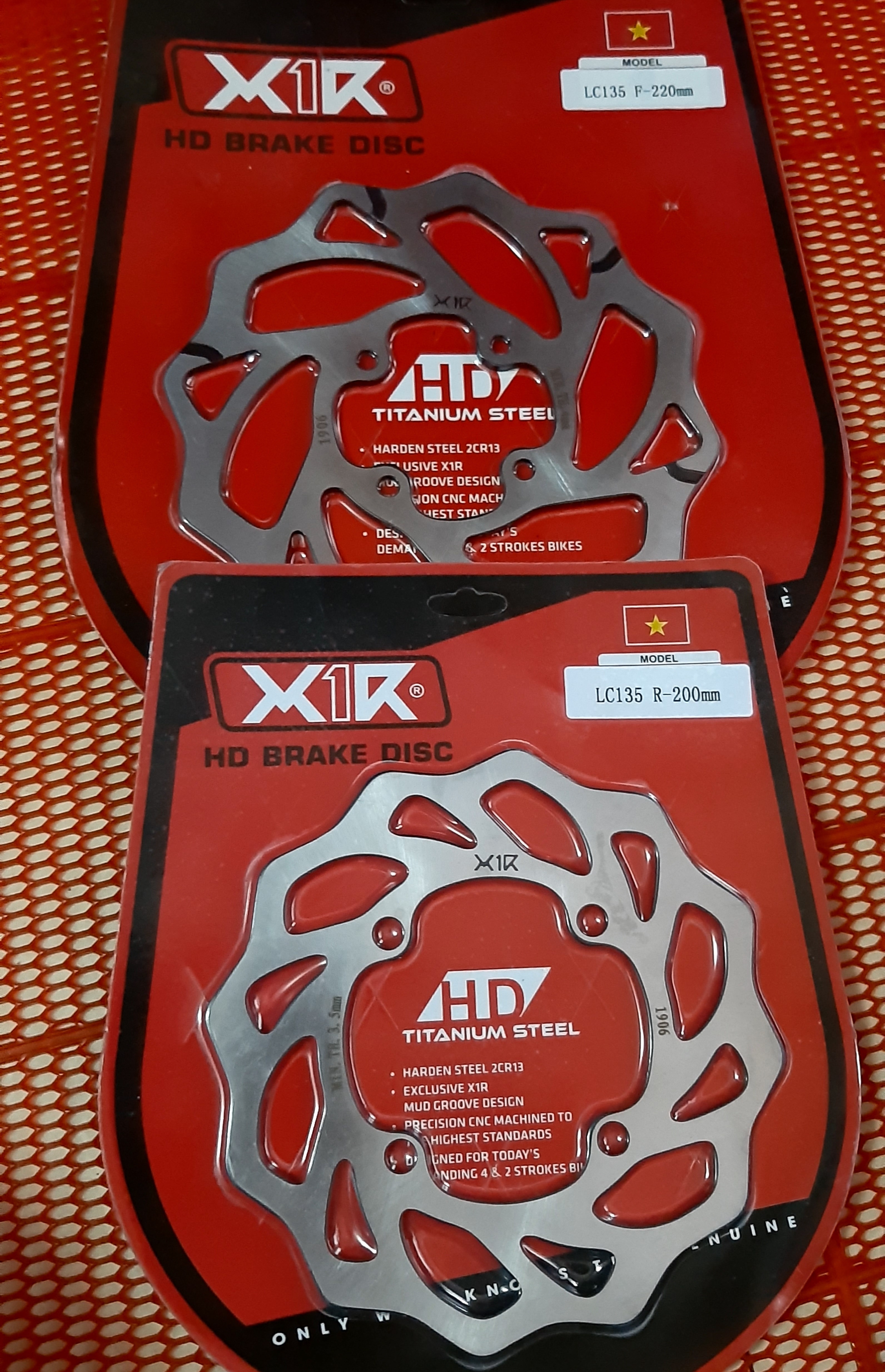 [ CÓ BÁN LẺ ] ĐĨA THẮNG X1R 4 LỖ SIZE 220MM CHO EX135