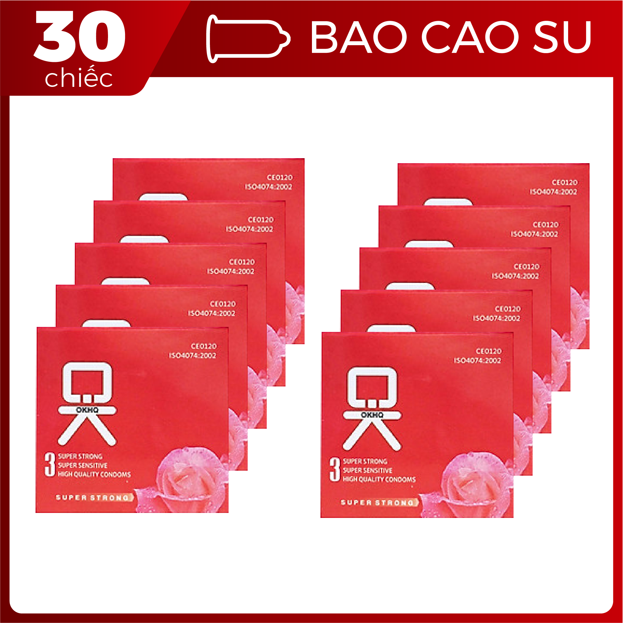 Bộ 10 hộp bao cao su ok không mùi - bigbullshop