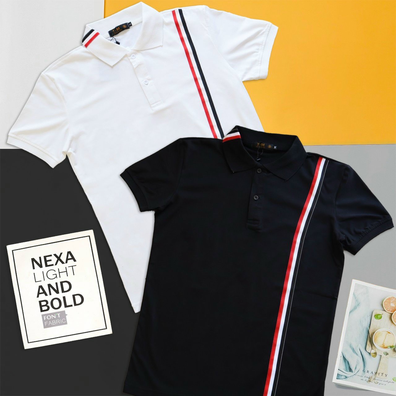 ÁO THUN POLO THỜI TRANG FASHION ,PHONG CÁCH HÀN QUỐC2022 Áo Thun Nam Nữ, Áo POLO Thiết Kẻ Hai Vạch Hai Màu Tinh Tế Đẹp Mắt Sang Trọng Thời Trang