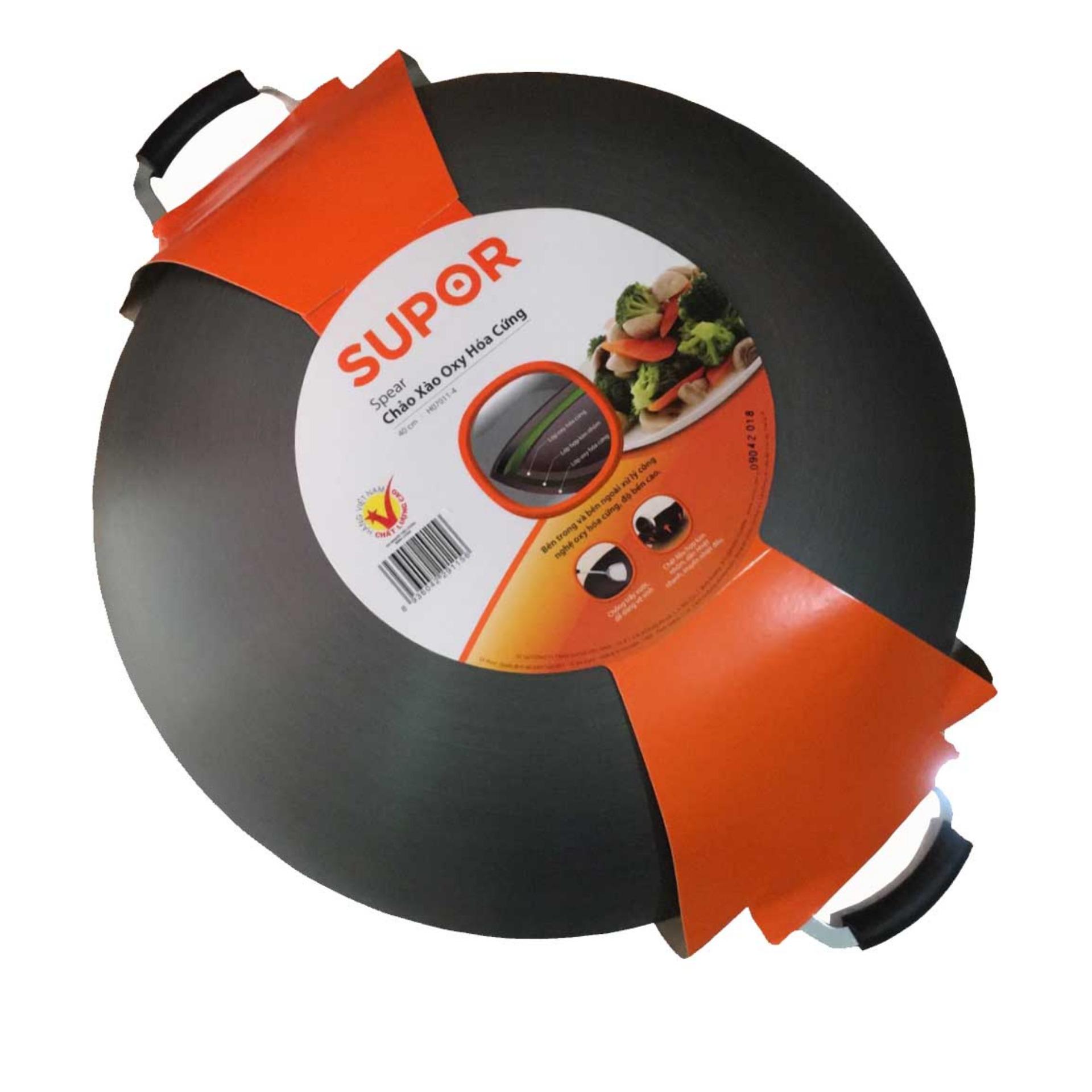 Chảo xào oxy hóa cứng supor 34cm h07011-2