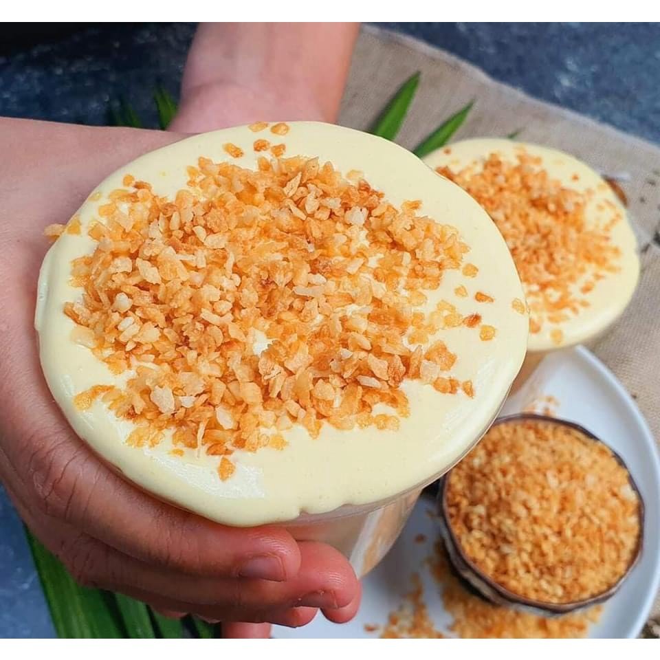 Set nguyên liệu pha trà sữa kem trứng dừa nướng siêu hot (10-15 ly ) - GOLDENCHICKEN