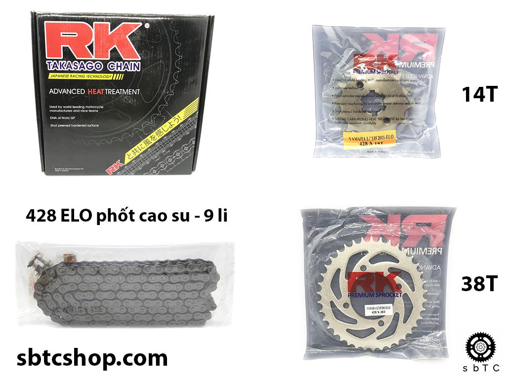 [HCM][EXCITER 135] NSD Nhông sên dĩa RK phốt cao su chính hãng