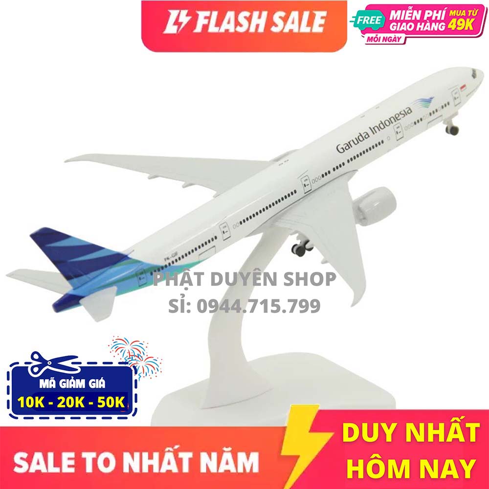 Garuda Indonesia Boeing 777-300ER 20Cm Máy Bay Máy Bay Mô Hình Máy Bay Mô Hình 1:300 Diecast Kim Loại Máy Bay Đồ Chơi Quà Tặng
