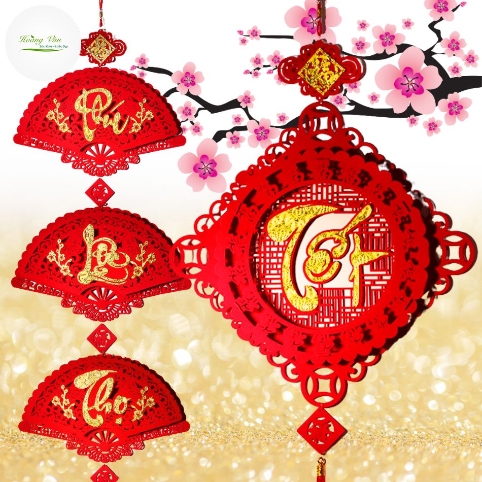 Chữ treo tết may mắn Phúc Lộc Thọ Tết