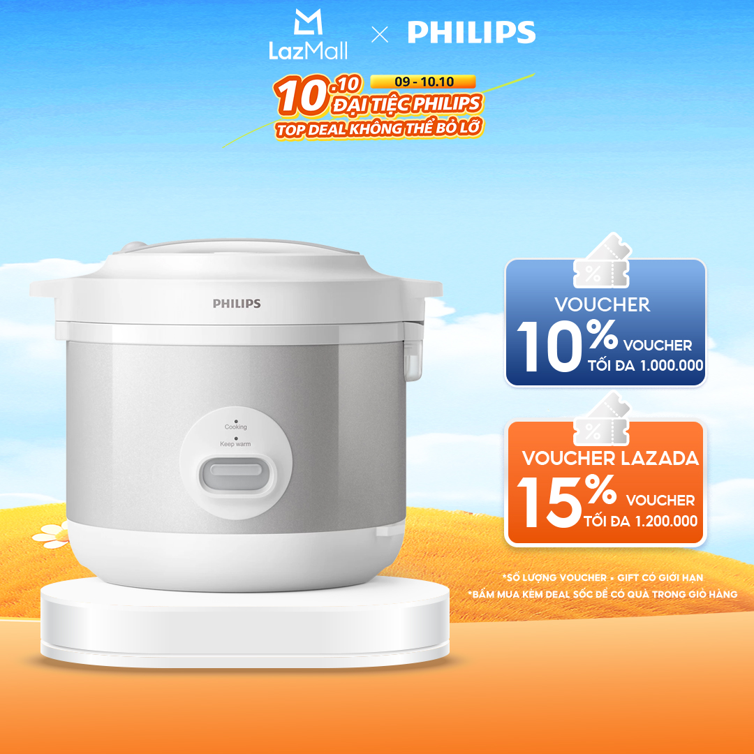 Nồi Cơm Điện Philips Dòng 1000 Series Philips HD3008/30 - Hàng Phân Phối Chính Hãng
