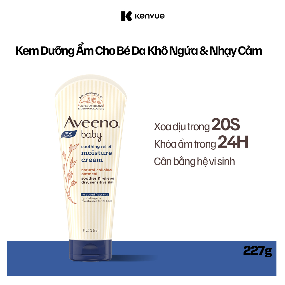 Kem dưỡng ẩm cho da khô và nhạy cảm Aveeno soothing relief 227g