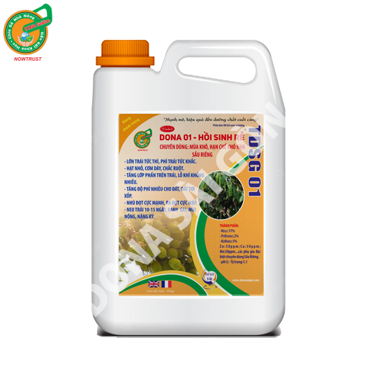 Phân bón dona 01 hồi sinh rễ siêu ra rễ cực mạnh, phục hồi cây sau thu hoạch, lá xanh dày, bóng lá, đâm chồi, nảy tược.