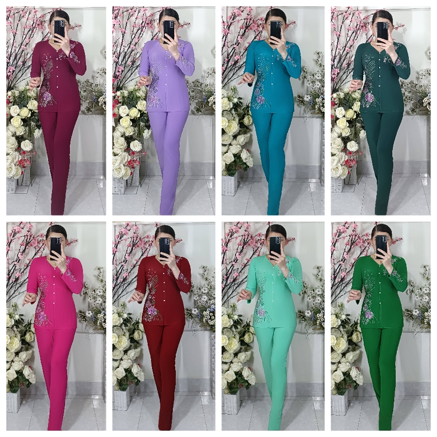 Bộ bà ba ống ôm - các kiểu