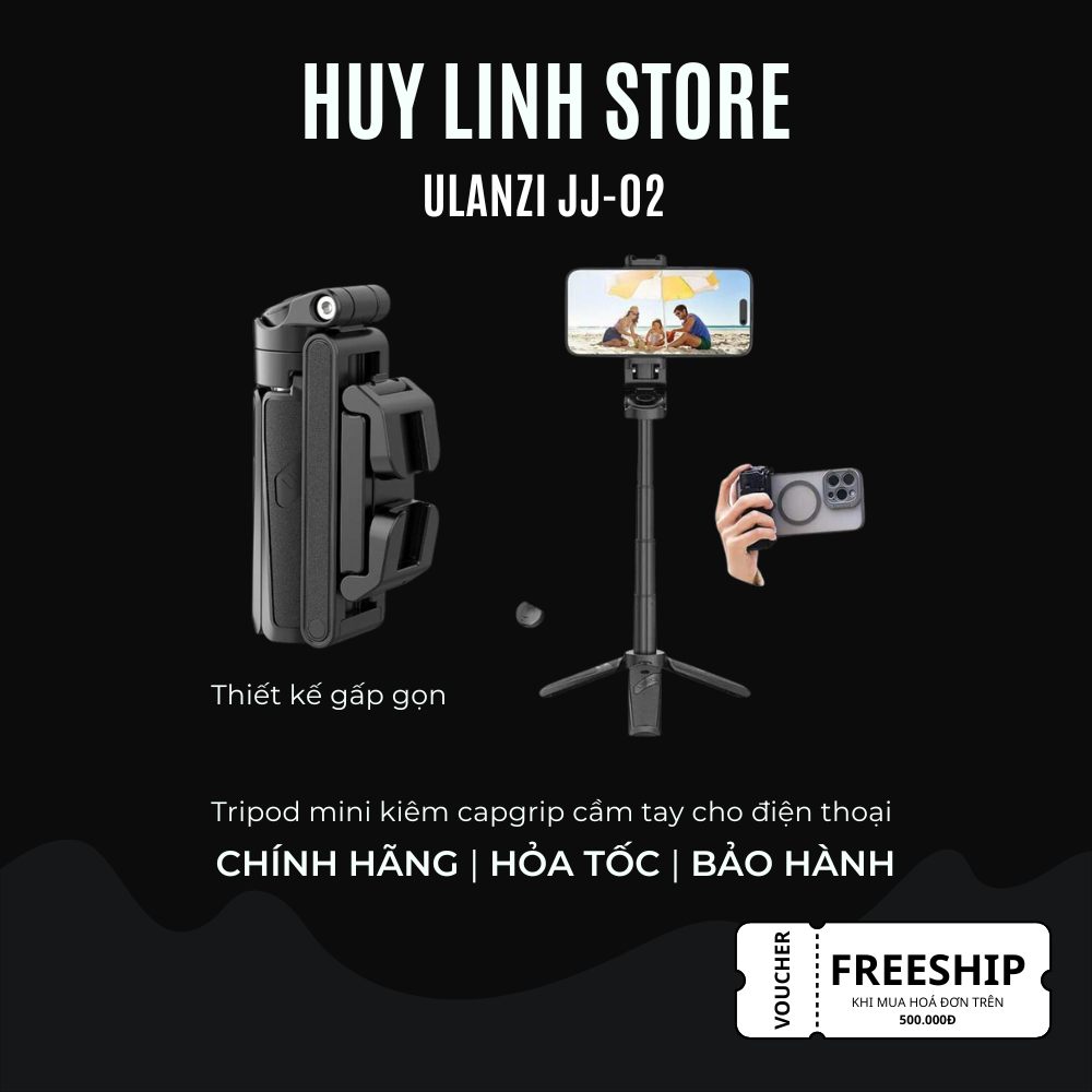 Ulanzi JJ02 Chân máy mini kiêm tay càm chụp hình cho điện thoại đa năng