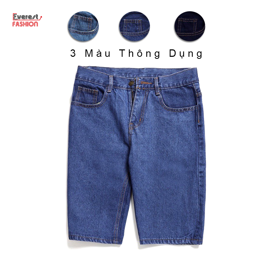 [HOÀN TIỀN ĐẾN 15%]Quần Đũi Nam Quần Jean Ngắn Nam Phom Xuông Phù Hợp Với Nhiều Lứa Tuổi Không Co Dãn Rất Bền Màu