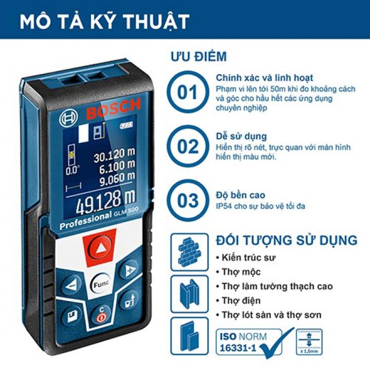 Máy đo khoảng cách laser Bosch GLM 500