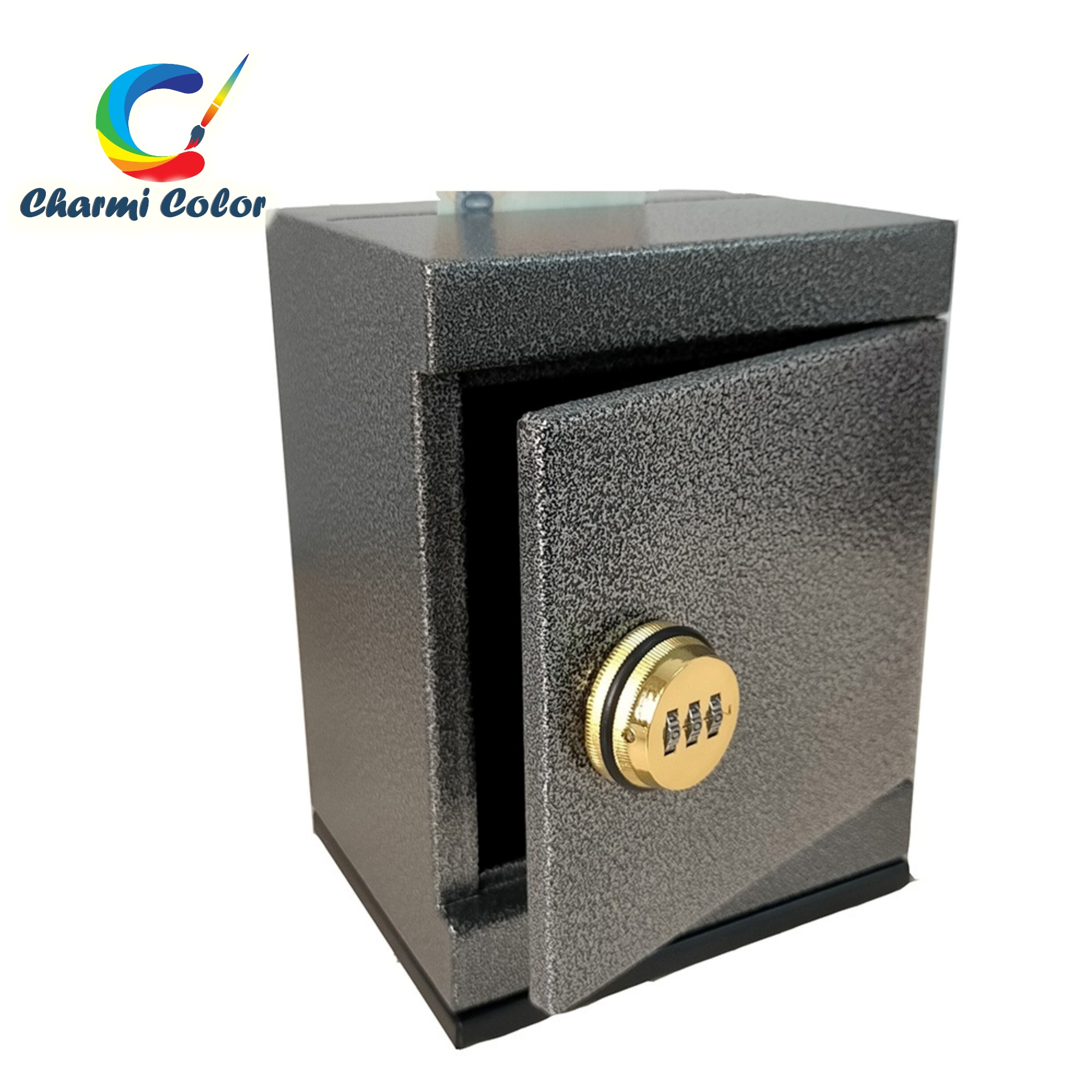 FreeshipMAX_Két sắt mini khóa số không chìa đen tiết kiệm mini safe box black piggy bank