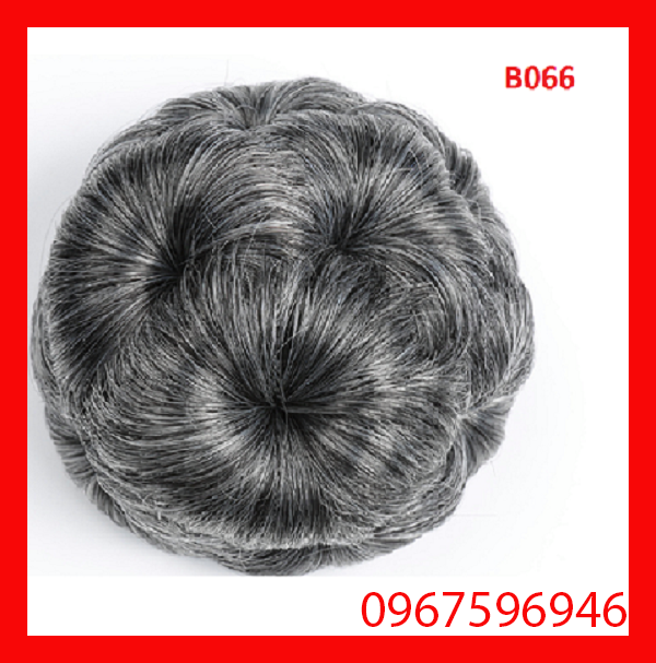 Búi tóc hoa giả đẹp thời trang trung niên bạc - Búi muối tiêu