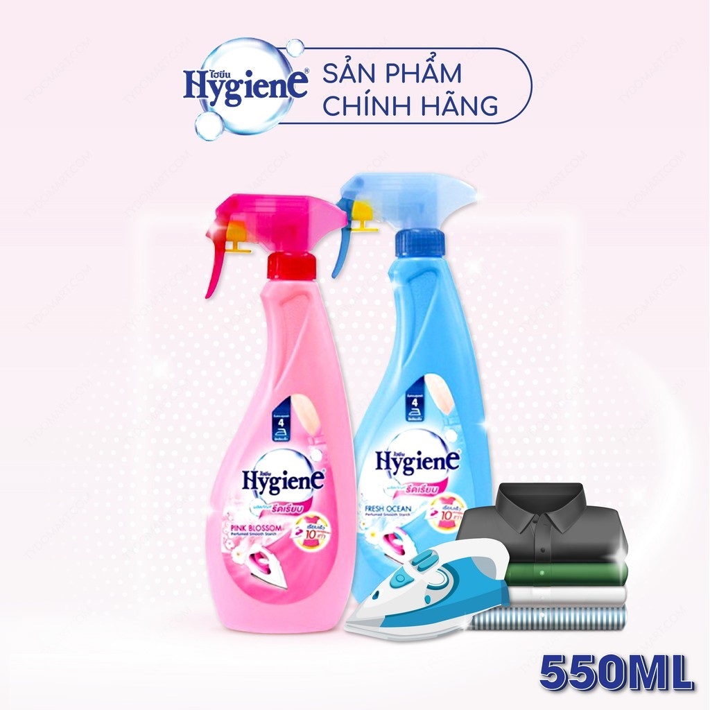 Xịt Thơm Quần Áo Hygiene Chai 550ml Nước Xịt Vải Ủi Đồ Khử Mùi Ẩm Mốc