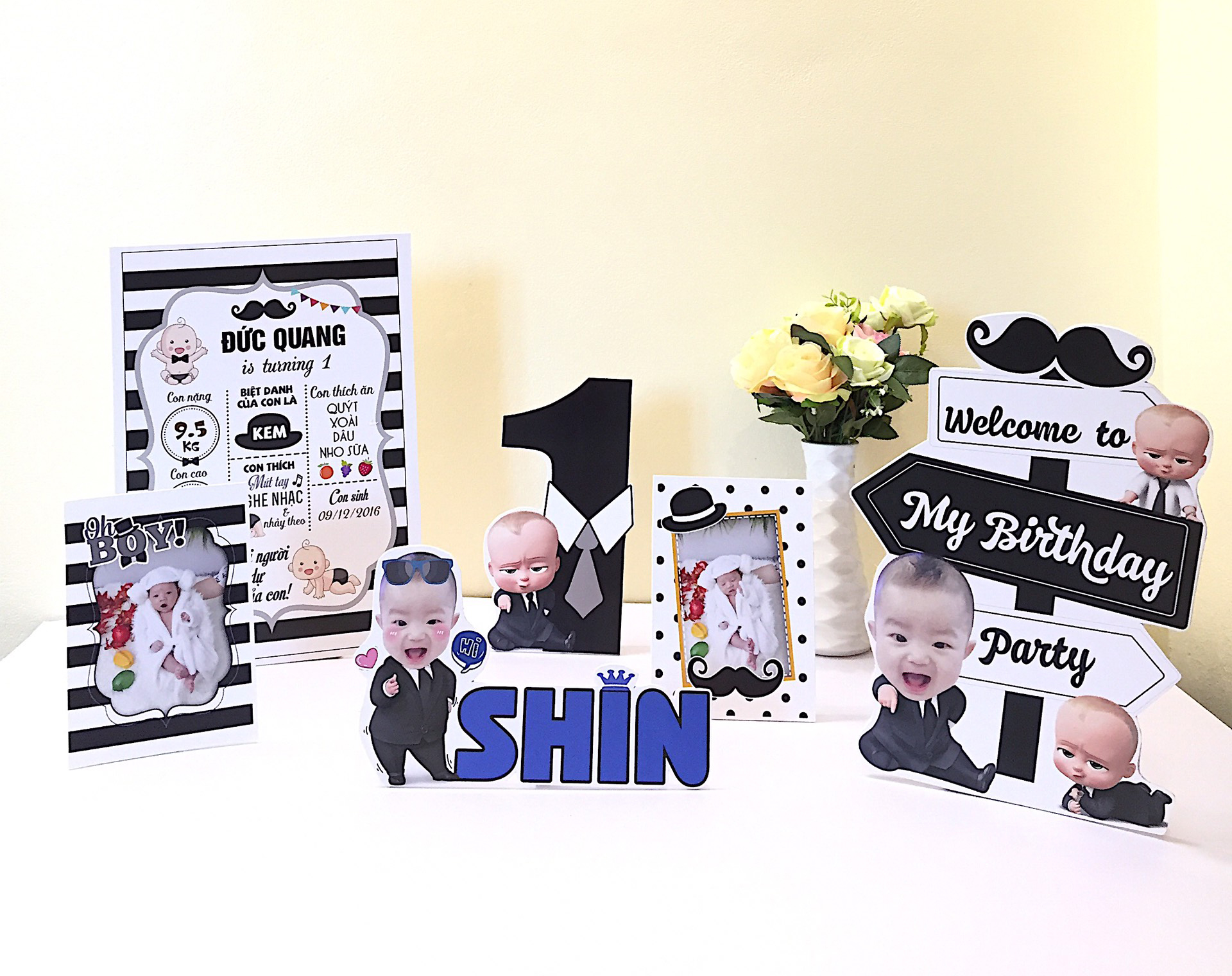 Bộ BaBy Boss để bàn tiệc - Trang trí sinh nhật