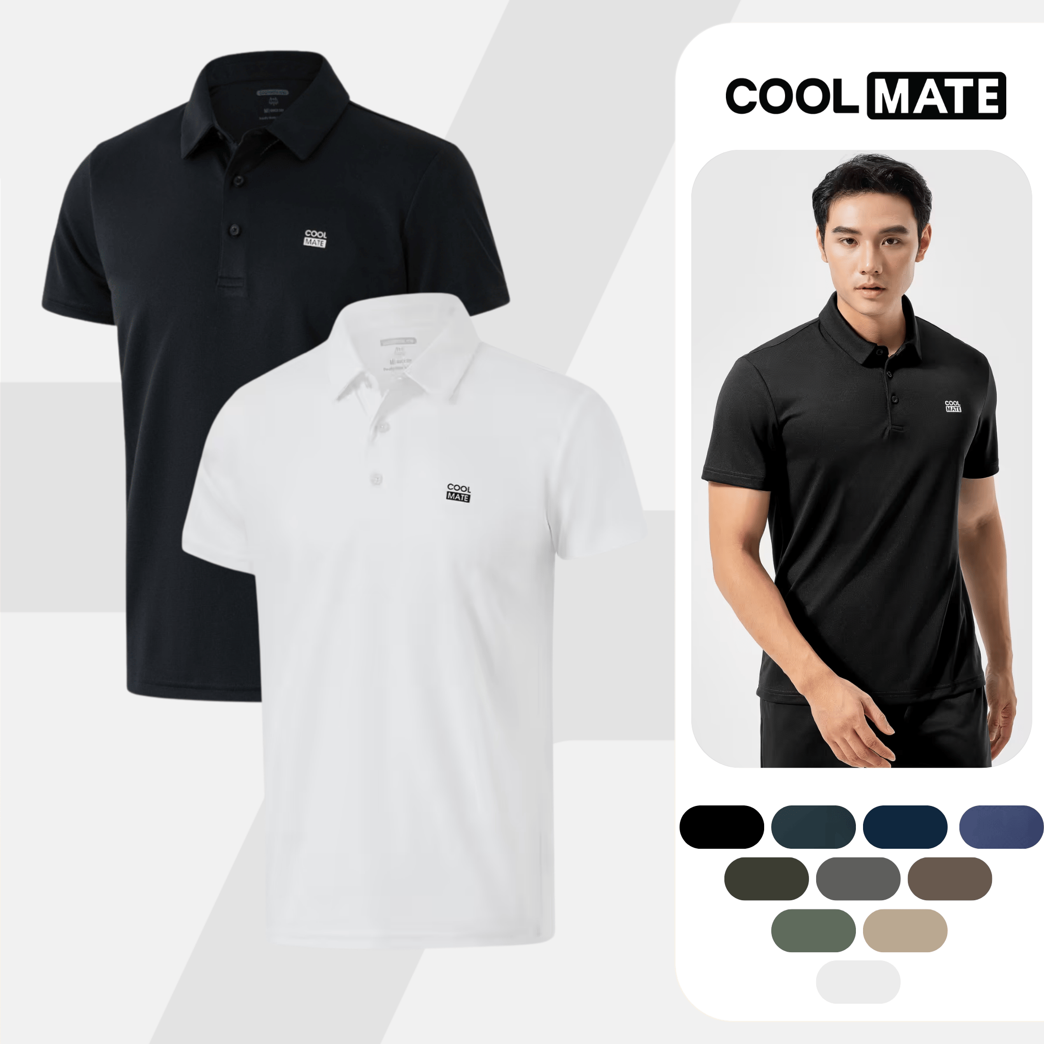 [TẶNG QUÀ ĐƠN TỪ 299K]Combo 2 Áo Polo thể thao nam ProMax-S1 thoáng khí, thấm hút, nhanh khô Logo Coolmate