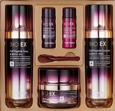 Set (Bộ) dưỡng da dưỡng ẩm, chống nhăn, trắng da TonyMoly Bio Ex Cell Peptide SKin Care Set