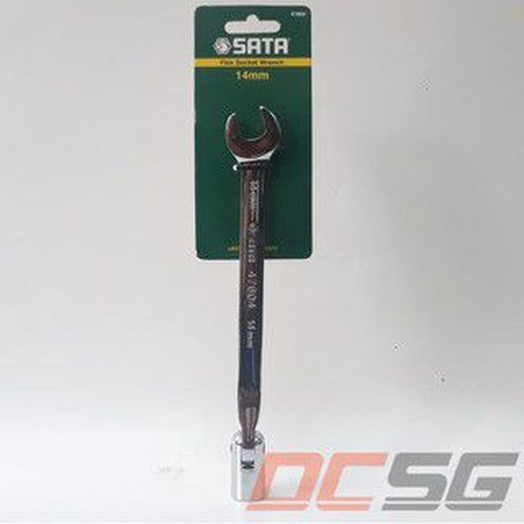 Cờ lê một đầu tuýp lắc léo 14mm sata 47604