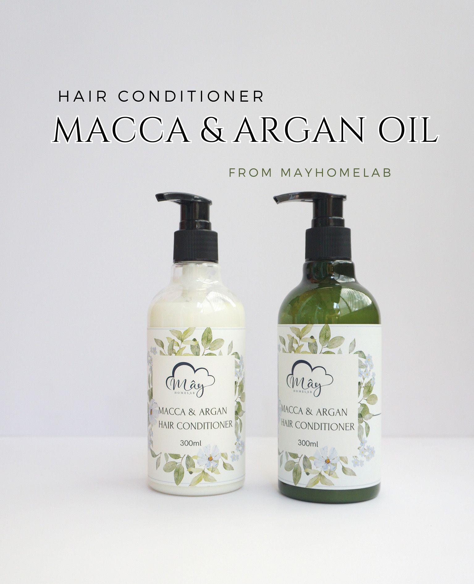 Kem xả tóc, kem ủ tóc, dầu xả tóc từ dầu hạt macca và dầu argan Mây Homelab 300ml
