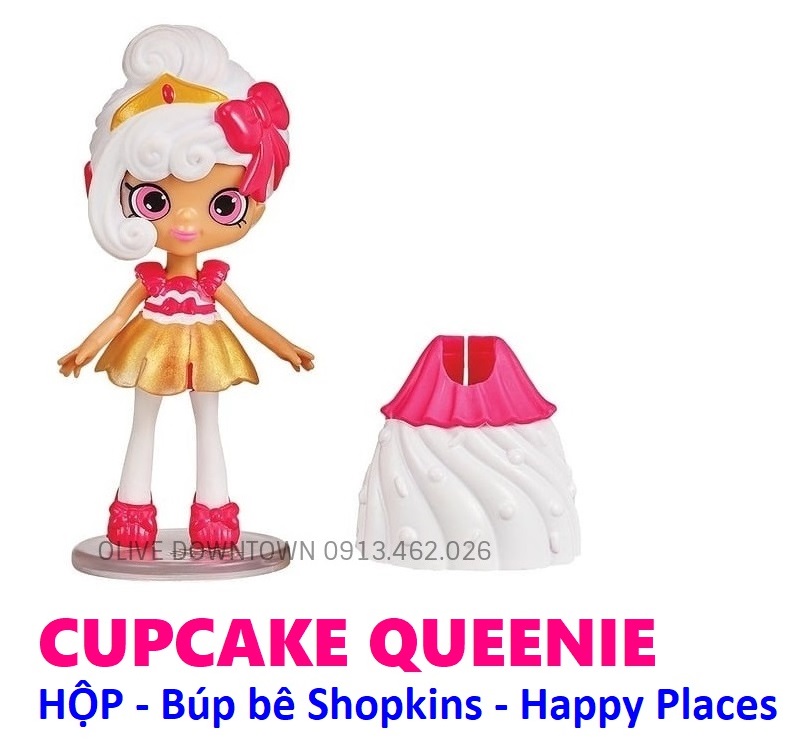 CUPCAKES QUEENIE - Full Box - SHOPKINS Princess Doll Playset