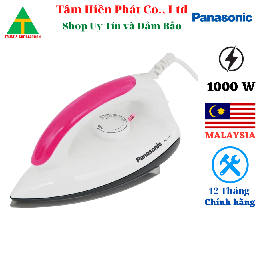 Bàn ủi khô, bàn là Panasonic NI-317TVRA - Hàng chính hãng - BH 12 tháng - Màu ngẫu nhiên
